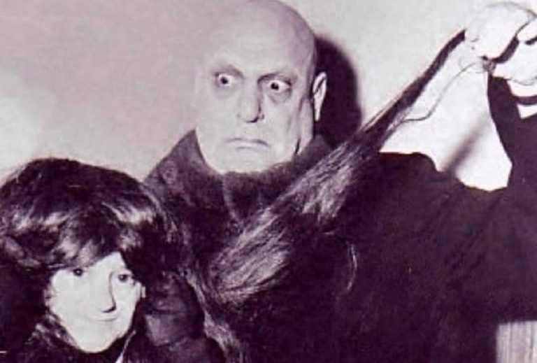 Felix Silla in una foto con "Zio Fester", l'attore Jackie Coogan