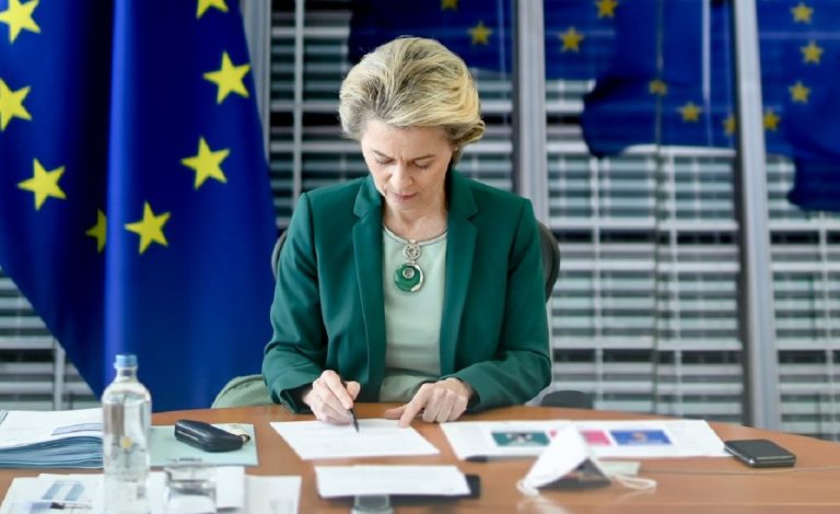 La presidente Ue Ursula von der Leyen