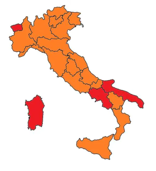 mappa colori 12 aprile