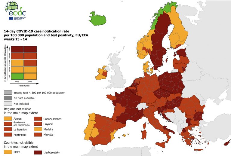 mappa covid ue