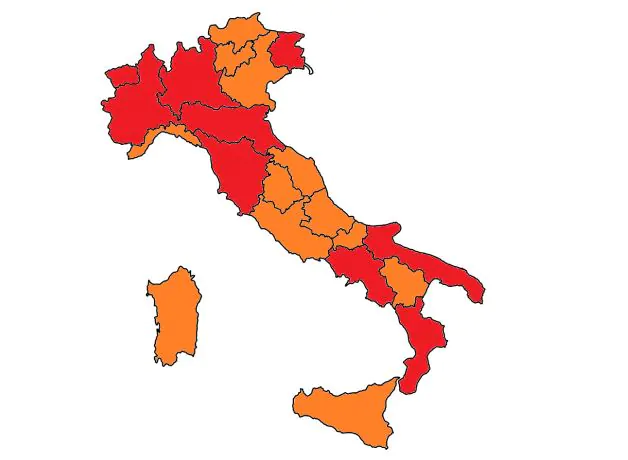 Mappa Italia 6 aprile