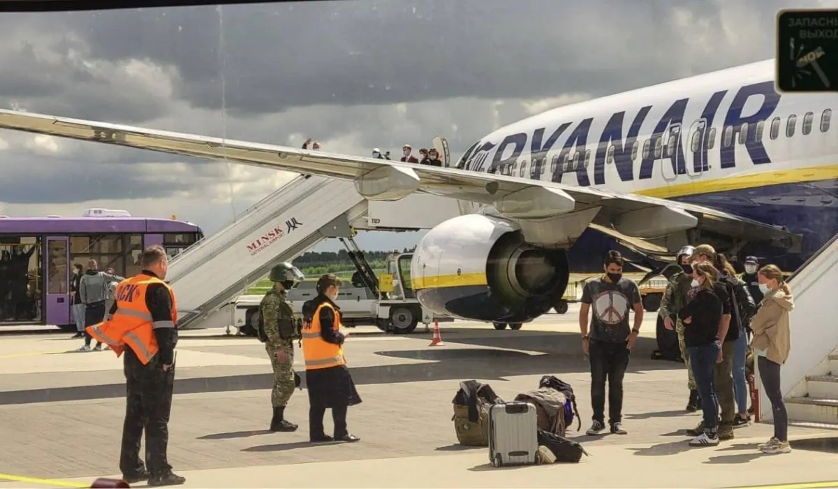 Minsk volo Ryanair dirottato