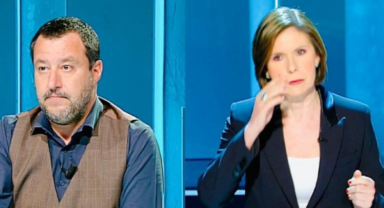 Matteo Salvini e Bianca Berlinguer