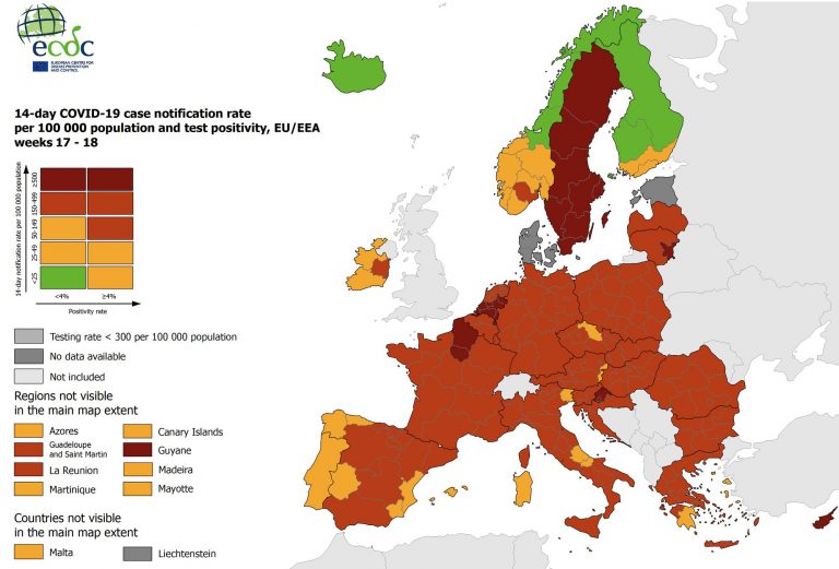 mappa ue covid