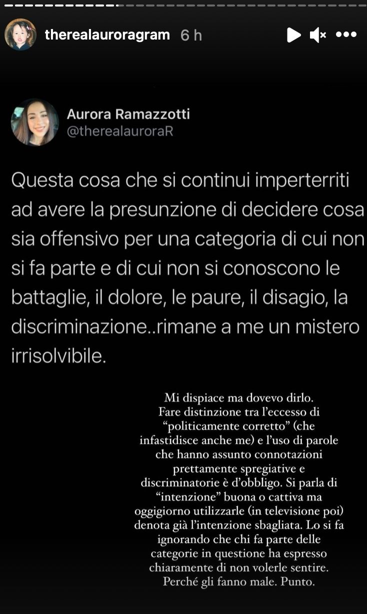post Aurora Ramazzotti