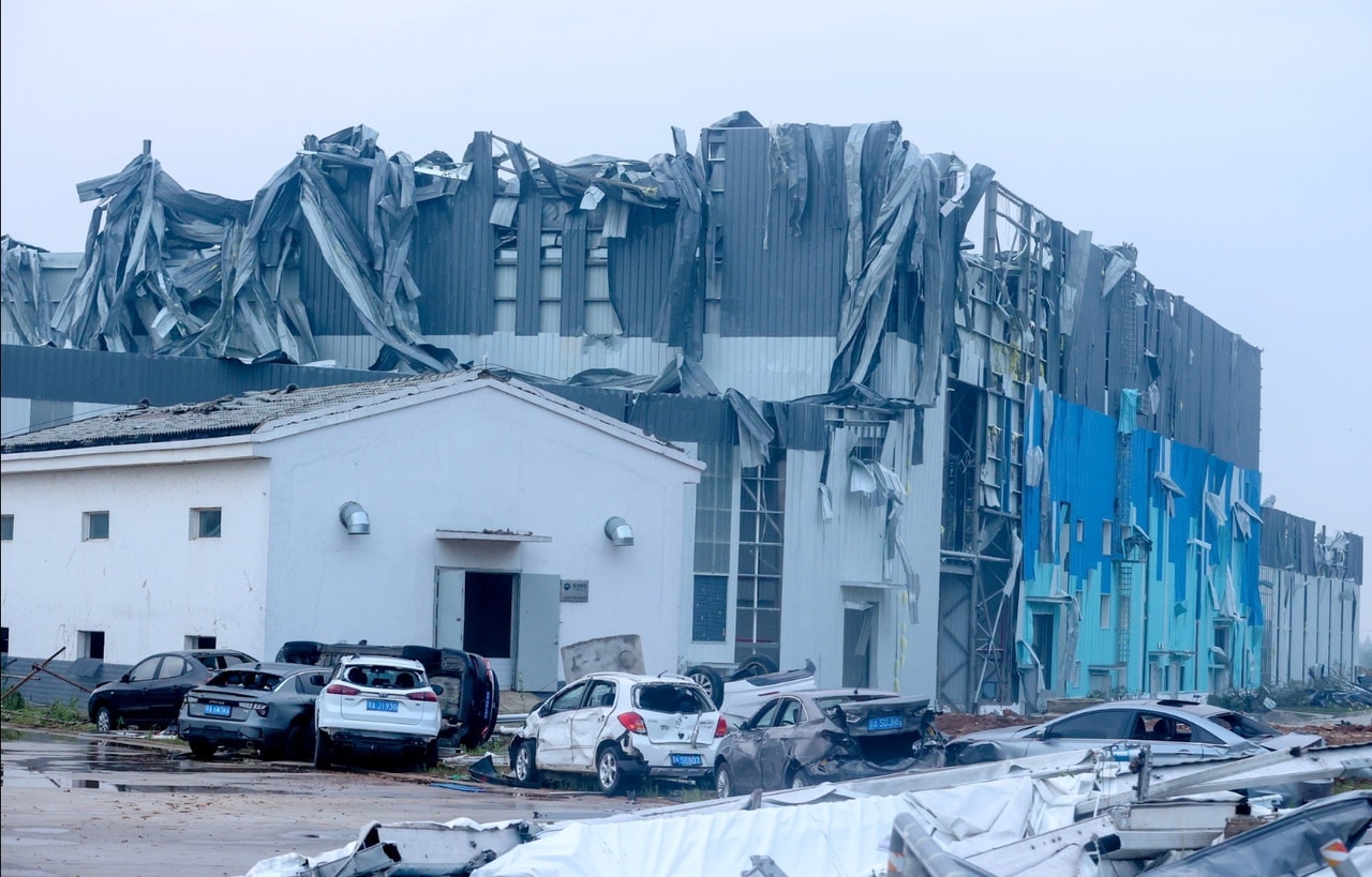 Doppio tornado nella cina