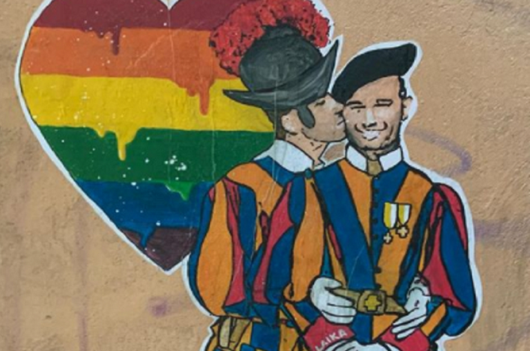 Murale di Laika a Roma