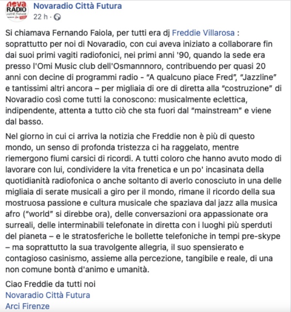 post novaradio Freddie Villarosa