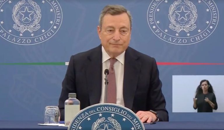 Draghi conferenza stampa