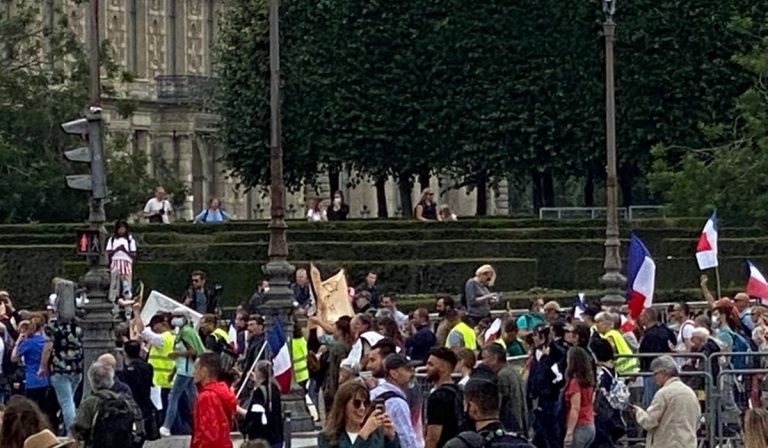 Francia no vax protesta