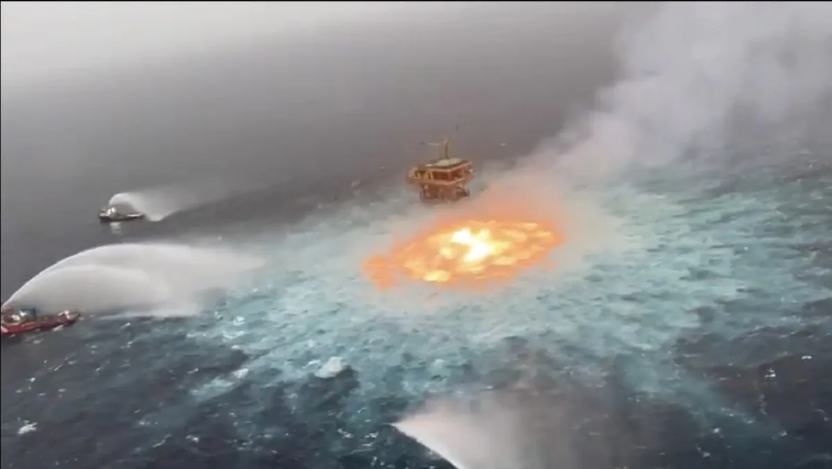 Incendio gasdotto sottomarino nel Golfo del Messico