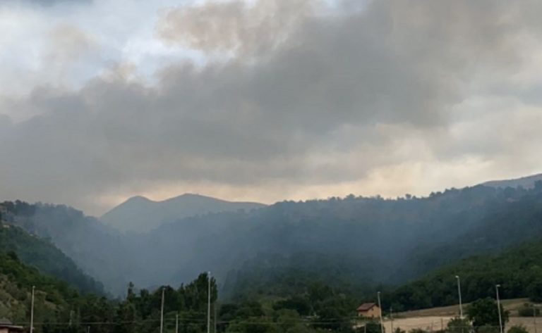Incendio pineta L'Aquila
