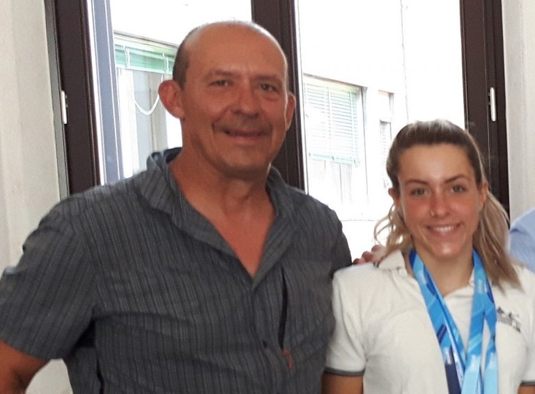Luca Bertoncelli con la figlia Marta