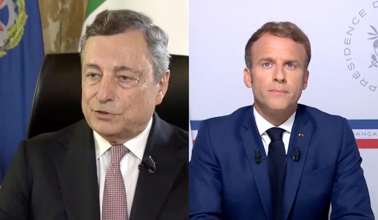 Draghi incontra Macron