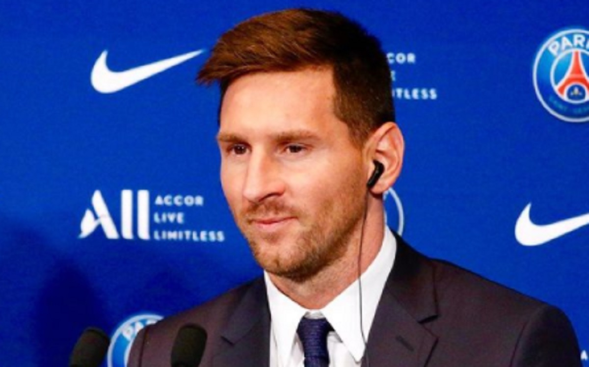 Messi PSG conferenza stampa