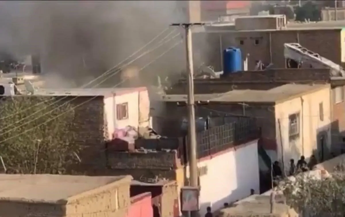 L'esplosione del razzo Usa a Kabul