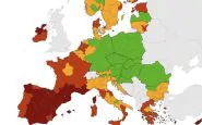 mappa rischio Covid Europa