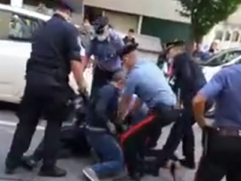Il fermo di Ugo Rossi ad opera dei Carabinieri
