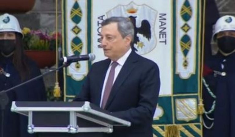 Draghi sul terremoto dell'Aquila