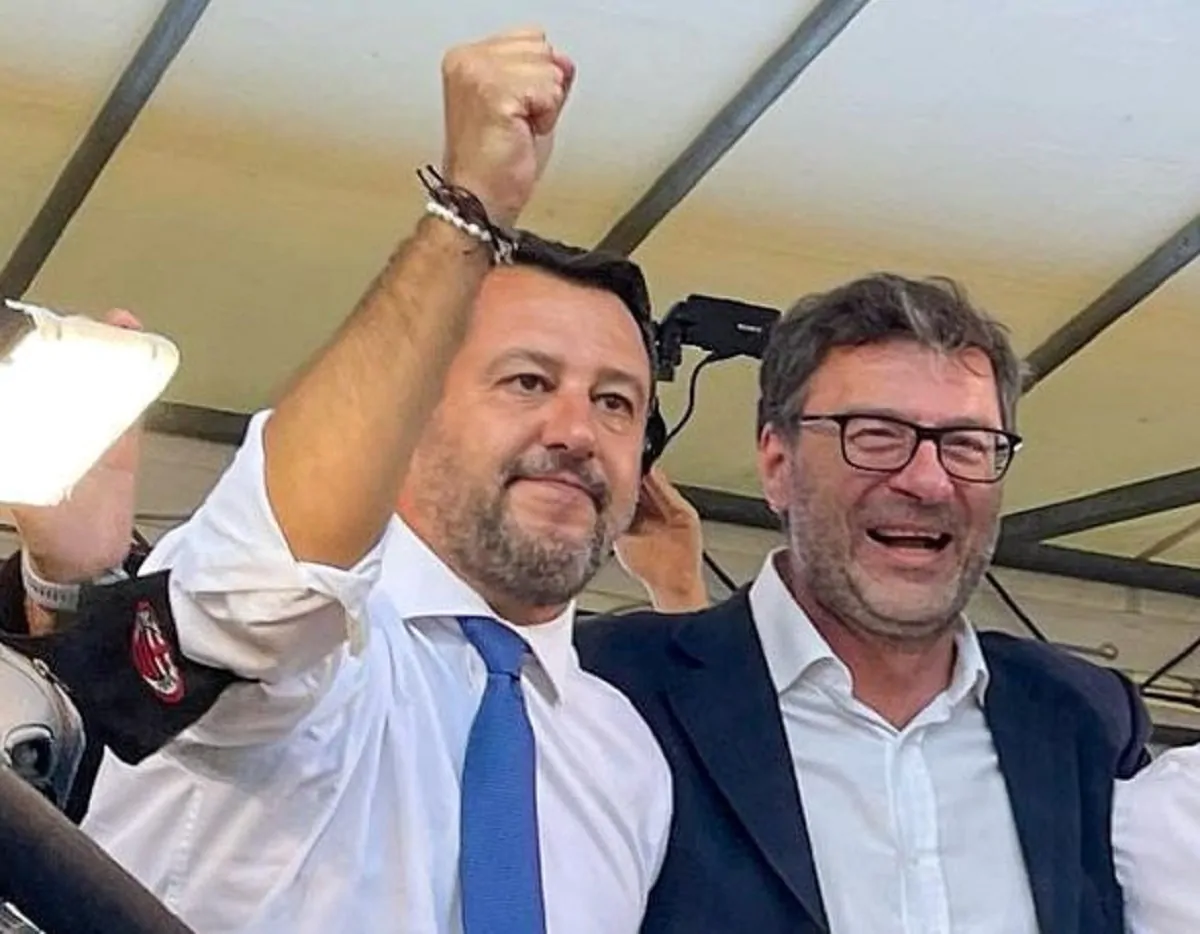 Giancarlo Giorgetti con Matteo Salvini