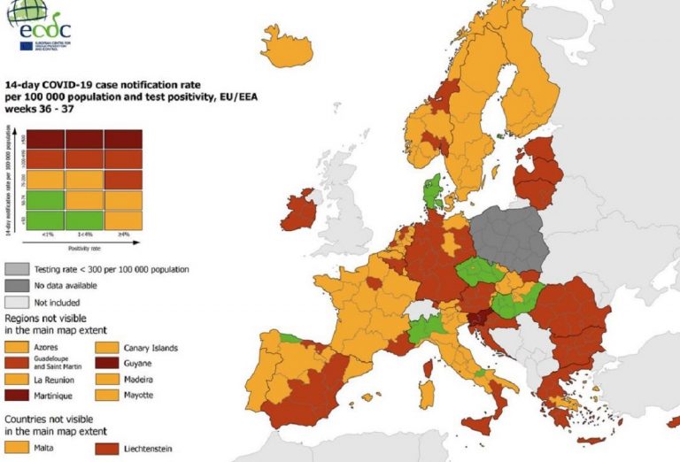 nuova mappa ue zone a rischio covid