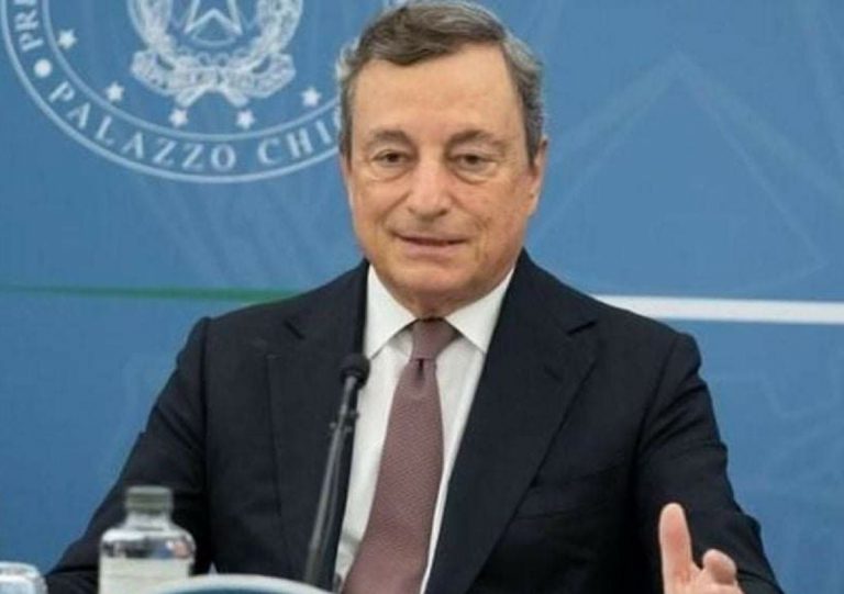 Il premier Mario Draghi
