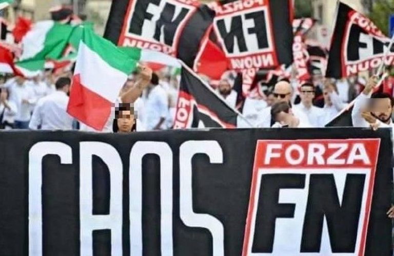 Una manifestazione di Forza Nuova