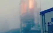 Un frame del video amatoriale del rogo dopo l'esplosione