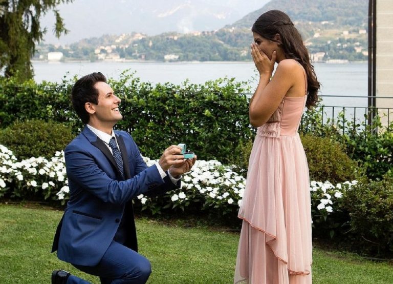 Lo scatto con la proposta di matrimonio "da sogno"
