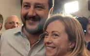 Giorgia Meloni con Matteo Salvini