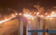 Roma incendio ponte