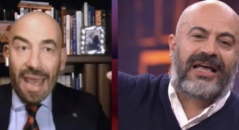 Bassetti e Paragone durante la lite tv
