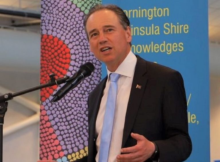 Il ministro della sanità australiano Greg Hunt
