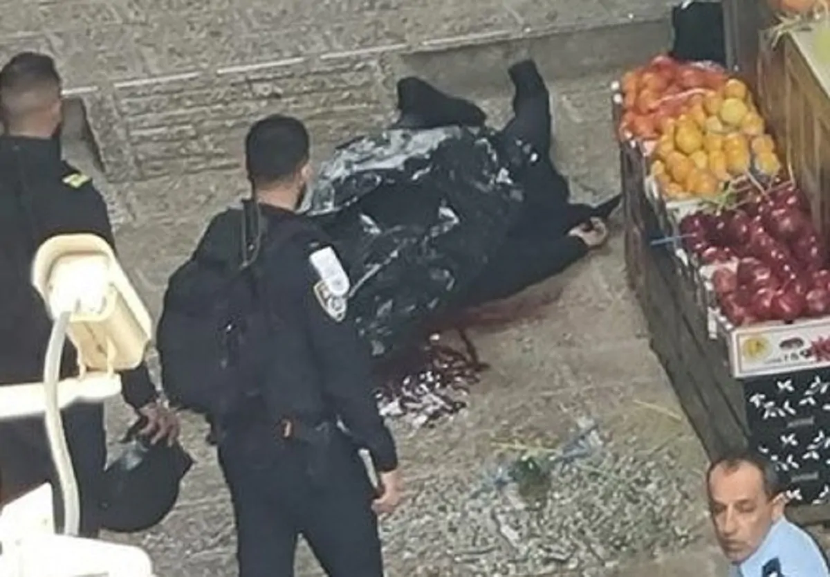 La scena dell'uccisione del terrorista palestinese