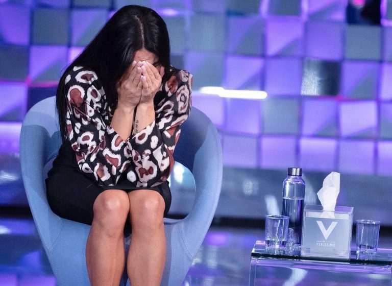 Teresa Langella in lacrime a Verissimo