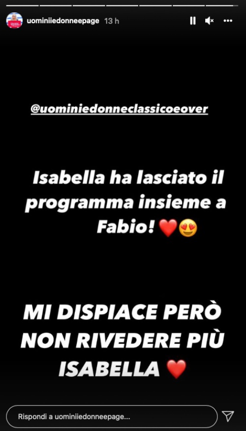 isabella fabio uomini e donne