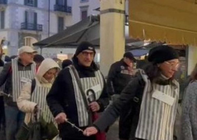 Uno scatto della sceneggiata horror di Novara