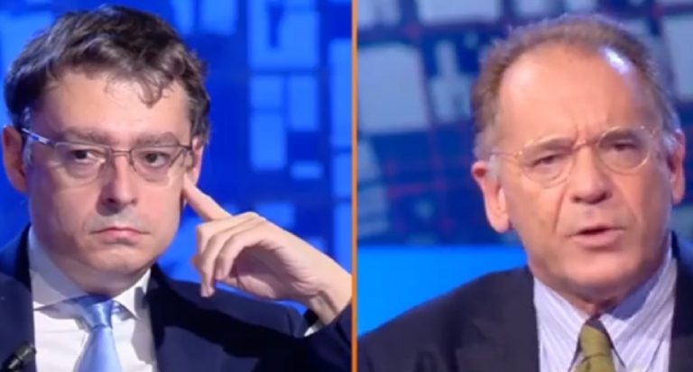 Cecchi Paone che su Rete 4 "duella" con il docente No Vax