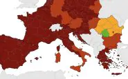 Covid: mappa Ecdc, tutta l'Italia in rosso o rosso scuro