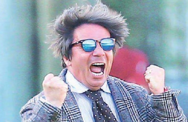 Eziolino Capuano in un (passato) momento di esultanza
