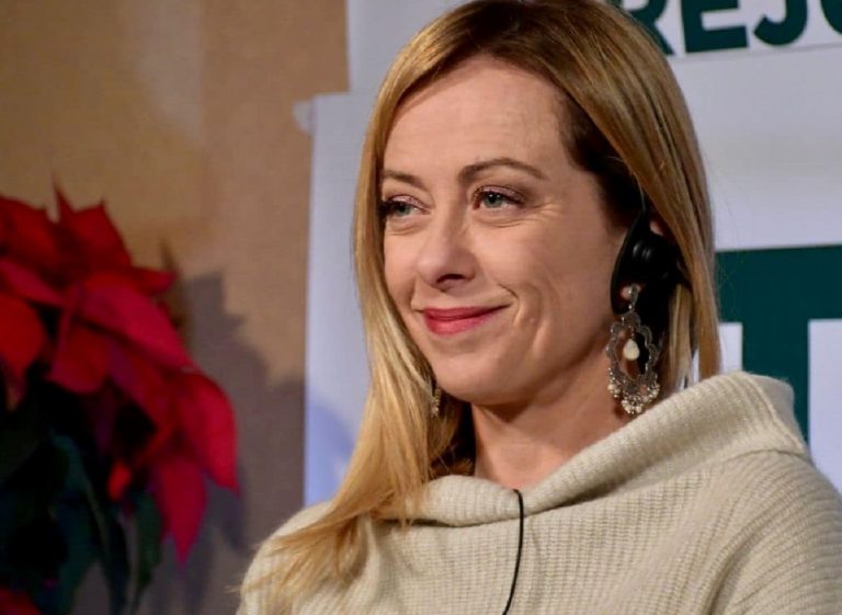 La leader di FdI Giorgia Meloni