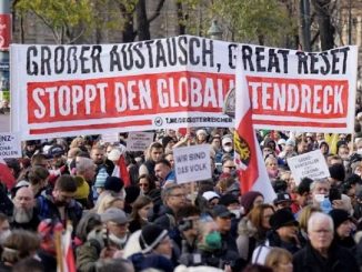 Una manifestazione No Vax in Austria