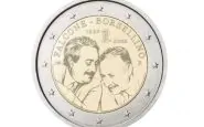 La faccia della nuova moneta da due euro con Falcone e Borsellini