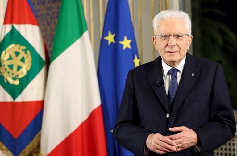 Il Presidente uscente il 3 febbraio, Sergio Mattarella
