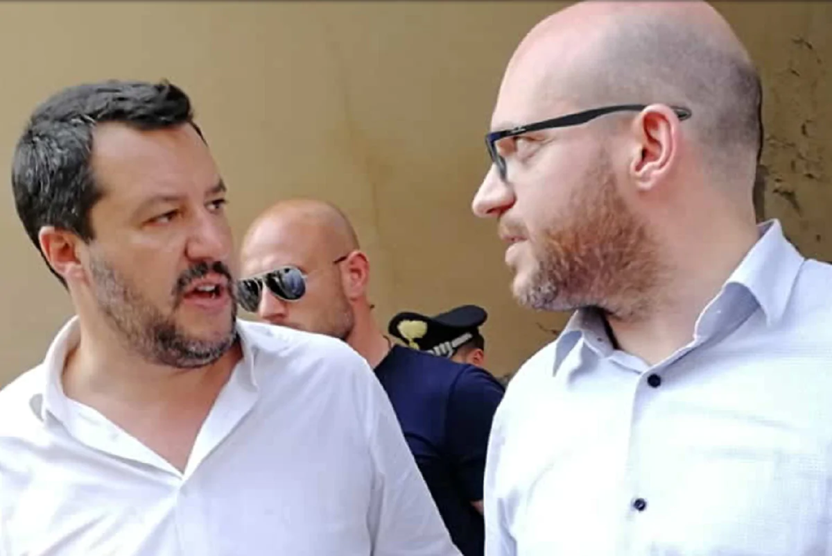 Lorenzo Fontana con Matteo Salvini