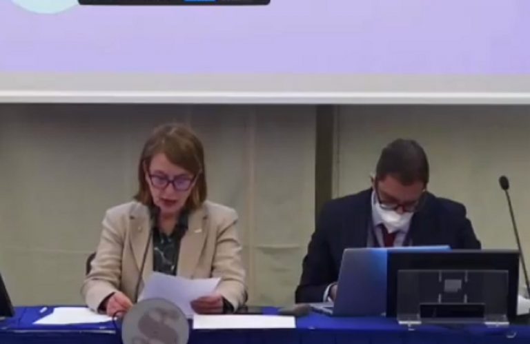 La Mantovani durante il convegno