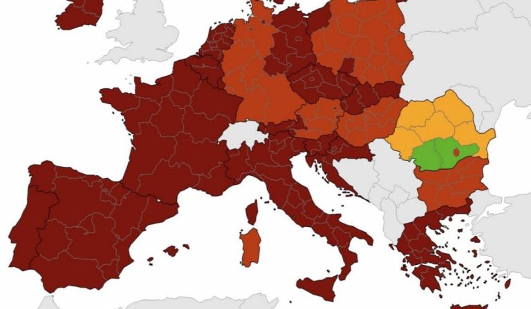 Mappa Ecdc Italia rosso scuro
