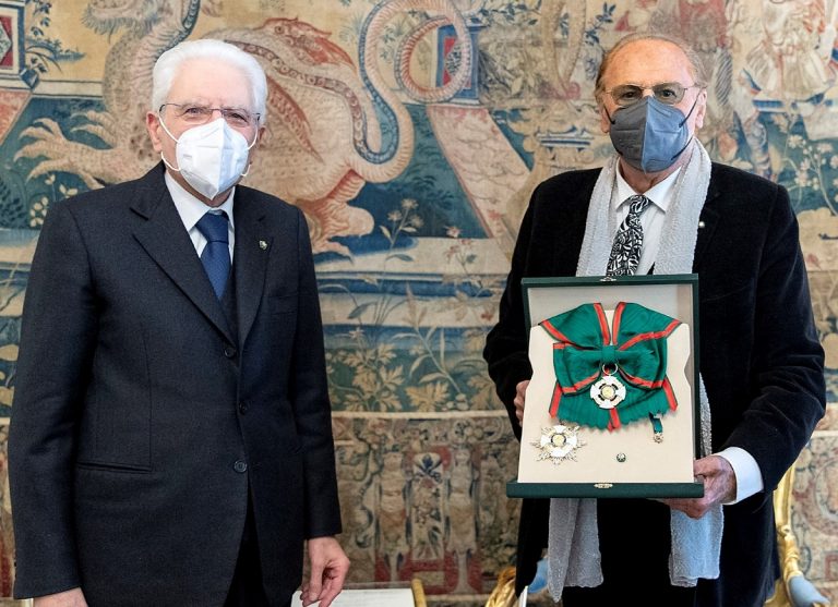 Sergio Mattarella con Renzo Arbore
