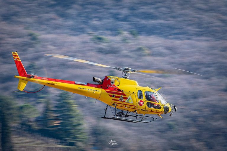 L'elicottero di soccorso di Trento