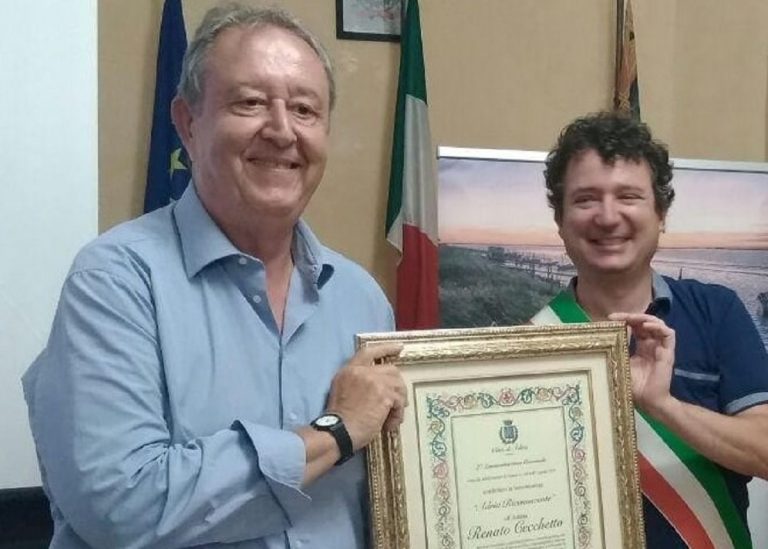 Renato Cecchetto con il sindaco Barbierato